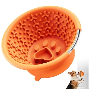 Dog Lick Bowl, Silicone Slow Feeder Dog Bowls with Non-Slip Suction Base and ... - Picture 1 of 7