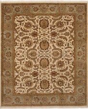 Traditional Hand-Knotted Bordered Carpet 8'2" x 10'0" Wool Area Rug