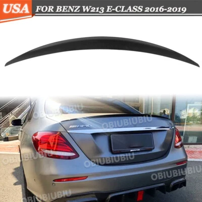 FOR 16-19 MERCEDES BENZ W213 E-CLASS E300 E43 CARBON LOOK REAR TRUNK SPOILER Foto 1 de 4