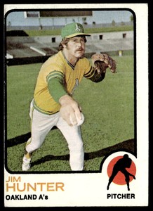 1973 Topps #235 Jim Hunter   Baseball Oakland Athletics