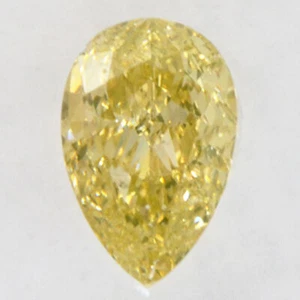 Pear Shape Diamond Fancy Yellowish Brown Color SI1 IGI Certificate 0.50 Carat - Picture 1 of 6