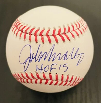 John Smoltz Autographed OML Baseball Atlanta Braves HOF 15/ JSA - Image 1 of 3