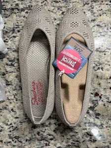 Damen Skechers, Cleo 2.0 - Knitty Witty Flat 158673-TPE Taupe Neu Bitte Lesen - Bild 1 von 11