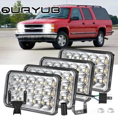 Faros LED blancos de 4x6"" para Chevrolet C7500 C5500 C4500 Kodiak 2003-2009 4 un. Foto 1 de 4