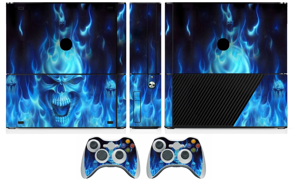 Blue Fire 256 Vinyl Decal Skin Sticker for Xbox360 Slim E and 2 controller skins - Image 1 of 1