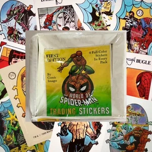 1988 Comic Images World of Spider-Man Factory Sealed Trading Sticker/Cards Box - Bild 1 von 6