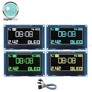 Pantalla OLED grande 2,42" SPI I2C LCD 128x64 gráficos SSD1309 probado - Arduino - Imagen 1 de 8