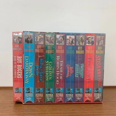 Roy Rogers VHS Tape Collection 9 Videos King Of The Cowboys 1995 Republic Sealed - Image 1 of 4