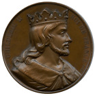 CHILDERIC II ROI DE FRANCE COPPER MEDAL BY CAQUE KINGS OF FRANCE SERIES #14