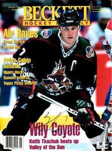 Keith Tkachuk Hand Signed Autographed Hockey Beckett Magazine 1997 GA GV 806623