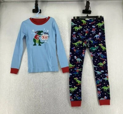 Conjunto de pijama multicolor de deportes de invierno manga larga cuello redondo Hatley para niños talla 8 Foto 1 de 4