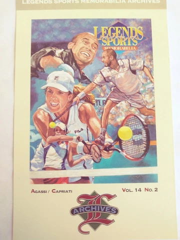 Agassi/Capriati Legends Sports Memorabilia Archives-Postcard- 02 /Free Ship. USA Cover