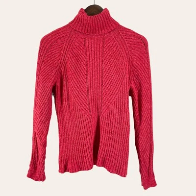 Sundance Toasty Dimensions Mezcla de Seda Rojo Cuello Alto Talla Grande Foto 1 de 4