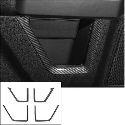 4PCS Carbon Fiber Interior Door Frame Cover Trim Decor For Ford F150 2015-2020 - Image 1 of 4