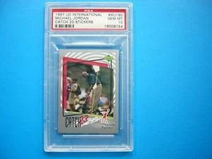 1997/98 UPPER DECK CATCH 23 NBA STICKER CARD #MJ160 MICHAEL JORDAN PSA 10 GEM GL - Picture 1 of 4