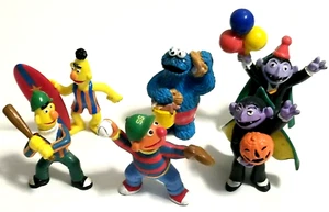 6 Vintage Sesame Street Plastic PVC Figurines Muppets Applause 3" The Count Etc - Picture 1 of 10