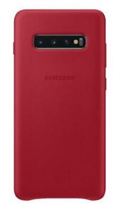 Genuine Samsung Galaxy S10 Protective Leather Case Cover Red EF-VG973LREGWW