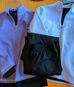  Rugged Bear Girls Sz (12/14) Thermal Set, Lightweight Fleece Tops 1/4 Zips (L)  - Picture 1 of 12