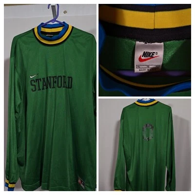 Camiseta deportiva de fútbol vintage 1997 Nike USA Stanford University Goalie Game #0 verde XL Foto 1 de 4