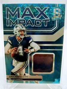 2022 Spectra Max Impact Blue Disco Prizm- Patch Dak Prescott Patch /60 Cowboys  - Picture 1 of 2