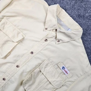 All American Fisherman Vented Fishing Shirt VTG Yellow Long Sleeve Mens Size XL - Picture 1 of 15