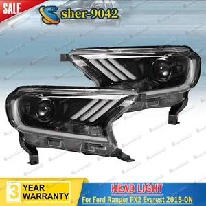 For Ford Ranger PX2 PX3 Everest UTE UA II 15-22 Pair Head Lights LED Projector - Picture 1 of 9