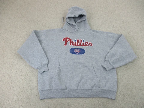 Philadelphia Phillies Sweater Adult Medium Gray MLB Baseball Pullover Mens A95* Cover