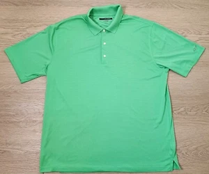 Greg Norman Polo Shirt Mens XL Green Shark Emroidered Logo RN 128492 Golf Pro - Picture 1 of 9