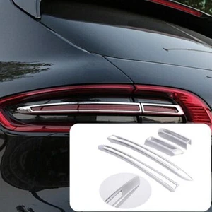 For Porsche Macan 2015-2018 silver Rear Taillight Tail Light Lamp Cover Trims 4x - Picture 1 of 7