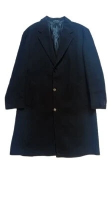 Saks fifth avenue Black Men's Over Coat 100% Cashmere Made In Italy Size: 56R - Image 1 of 4