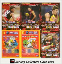 2005 AFL Teamcoach Trading Card How To Play Team set Essendon (10)-RARE*
