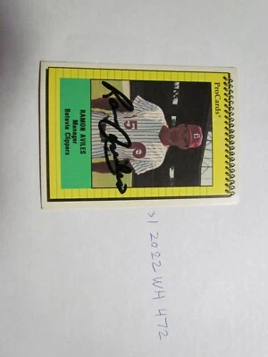 1991 Pro Cards Ramon Aviles Signed Baseball Card JSA Auction Cert  - Image 1 of 2