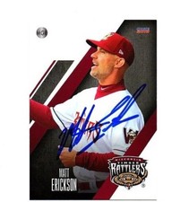 Matt Erickson signed autographed 2018 Wisconsin Timber Rattlers team card 