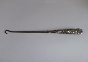 VICTORIAN BUTTON HOOK WITH STERLING SILVER HANDLE * BIRMINGHAM 1898 * - Bild 1 von 5