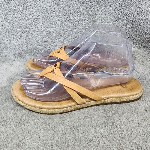 Scarpe UGG sandali infradito infradito infradito infradito in pelle marrone Annice taglia 7