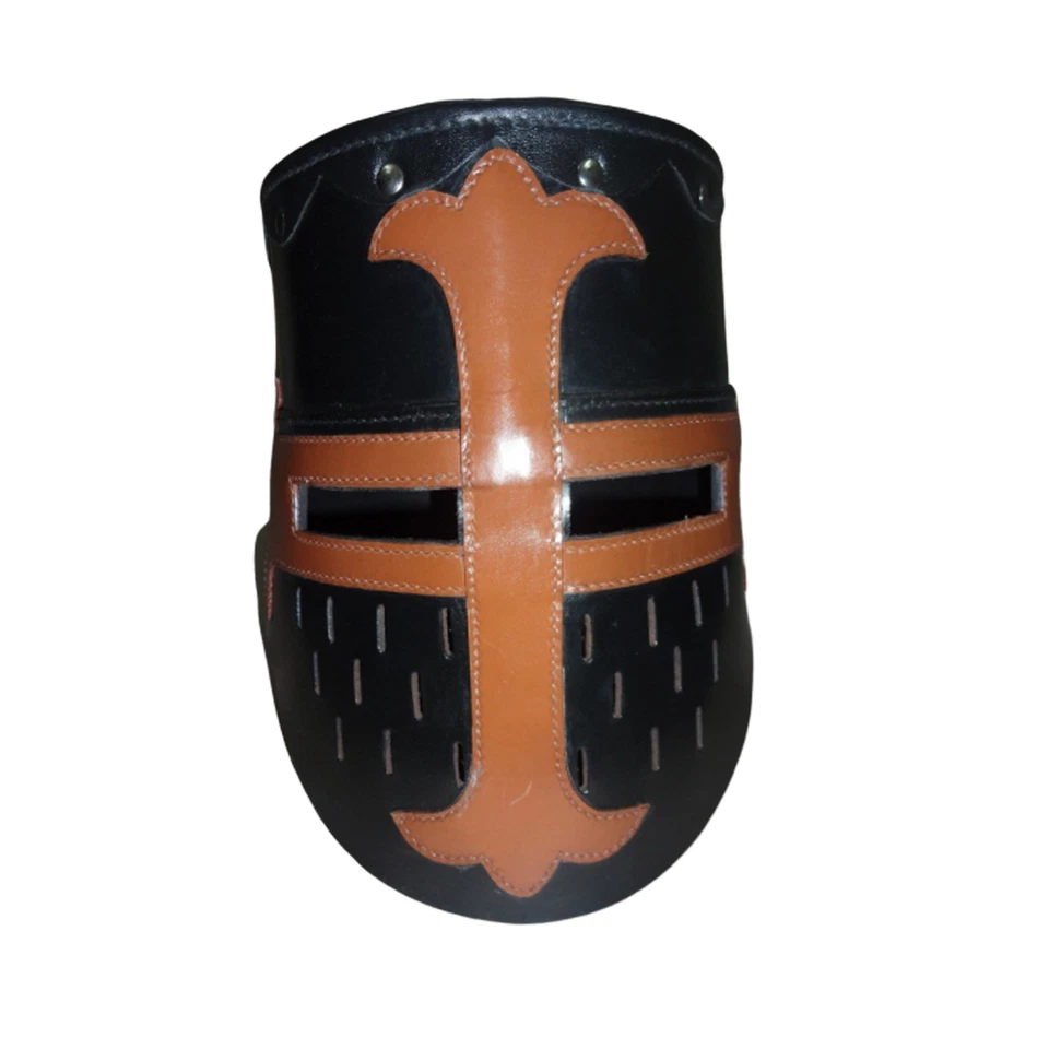 Casco Caballeros Templarios Cruzados Armadura Medieval Cuero V311 Foto 1 de 4