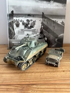 1/32 U S Sherman M4A3 Tank And Jeep D Day Normandy 1944 Forces of Valor Diecast - Picture 1 of 12