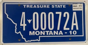 TRIPLE digit 0 MISSOULA 000 license plate repeating number 400072A MT #4 Montana - Picture 1 of 7