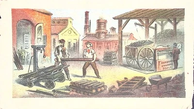 Cartão comercial vitoriano Fairbanks escala padrão Lancaster Pensilvânia alto-falante - Imagem 1 de 3