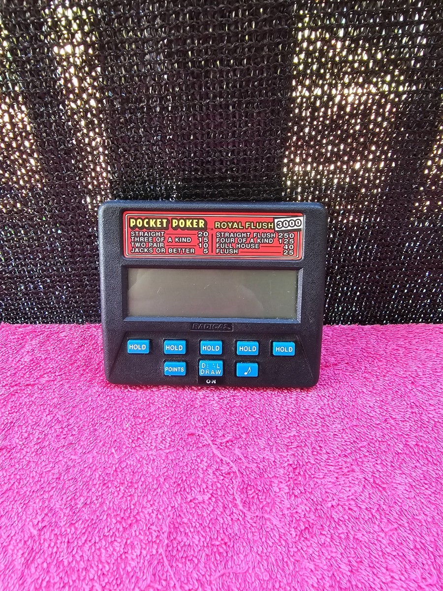 Radica Pocket Poker Royal Flush 3000 Electronic Handheld Game FOR