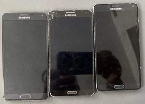 Lot of 3 Samsung Galaxy Note 3 & 4 Smartphone Untested SM-N910 (Broken) - Picture 1 of 2