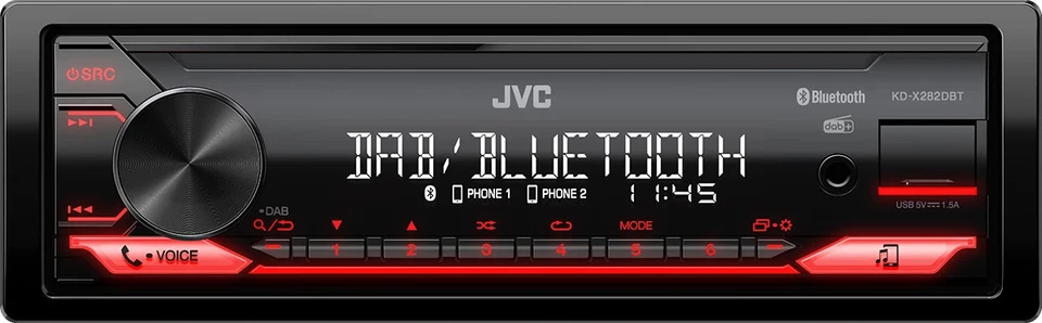 JVC KD-X282DBT SINTO MP3 DAB BTH USB/AUX - Immagine 1 di 1