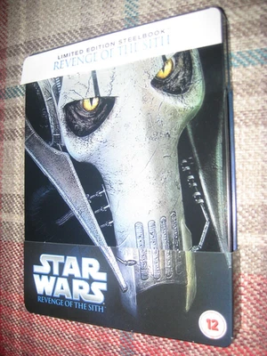 STAR WARS EPISODE III REVENGE OF THE SITH BLU RAY STEELBOOK NEW UNSEALED FREEP&P - Image 1 of 4