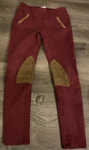 Hope & Henry Reddish Brown Riding Pants Girls Sz 10 Fake Pockets W20 Inseam 22.5 - Picture 1 of 11