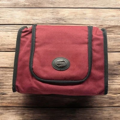 Dark Red American Tourister Hanging Toiletry Bag-11 x 9 inches - Image 1 of 4