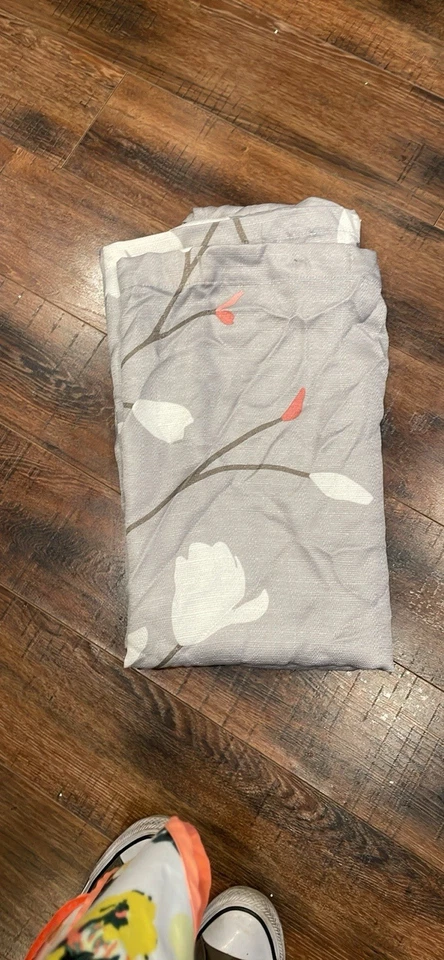 Floral Light Grey Shower Curtain for Bathroom Decor - Image 1 of 1