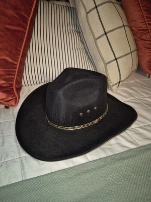 Sombrero de Vaquero Western Express Inc Para Hombre Talla L/XL Negro Dorado BANDA Fieltro Sintético Foto 1 de 4