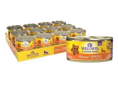 24 Pack - Wellness Complete Health Minced Adult Wet Cat Food Grain Free 5.5oz - Image 1 of 4