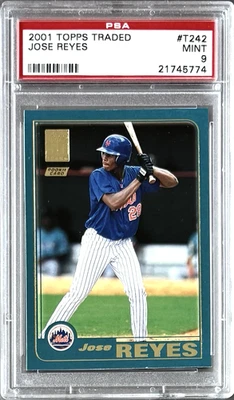 2001 TOPPS TRADED #T242 ROOKIE JOSE REYES PSA 9 MINT METS - Image 1 of 2