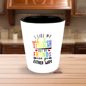 Me gusta mi whisky recto pero mis amigos pueden ir de cualquier manera divertido vaso de chupito - Imagen 1 de 2